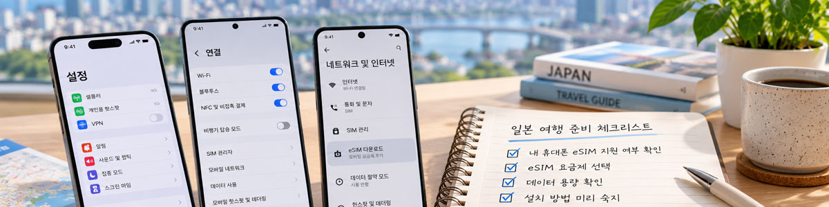 일본 eSIM 호환 기종 확인과 여행 준비